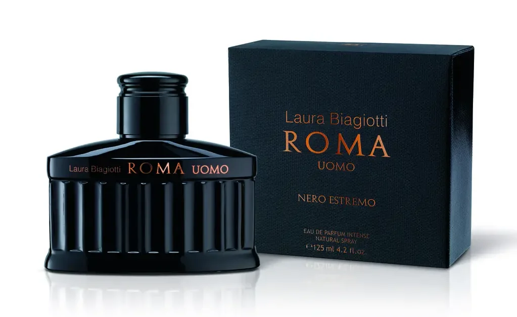 Laura-Biagiotti-nuovo-profumo-Roma-Uomo-Nero-Estremo-