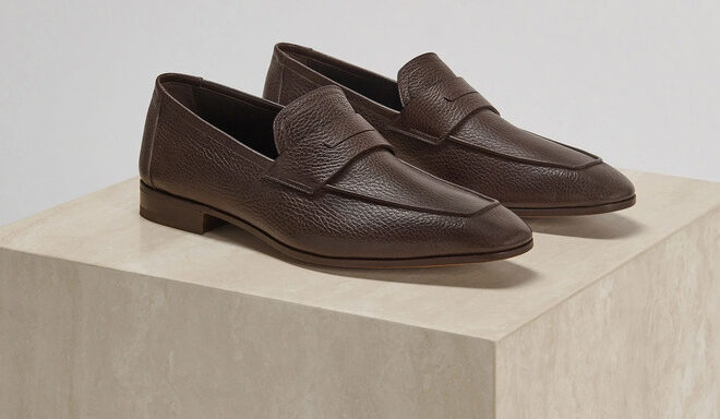Mocassino Berluti Lorenzo in pelle di capra con patina artigianale